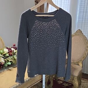 Apt. 9 Dark Gray Sweater with Sparkling Accents